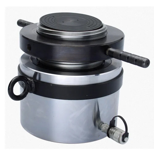 Span Lifting Jack - Stainless Steel 200 Ton Capacity, 200 mm Closed Height, Black Finish, Includes Handles