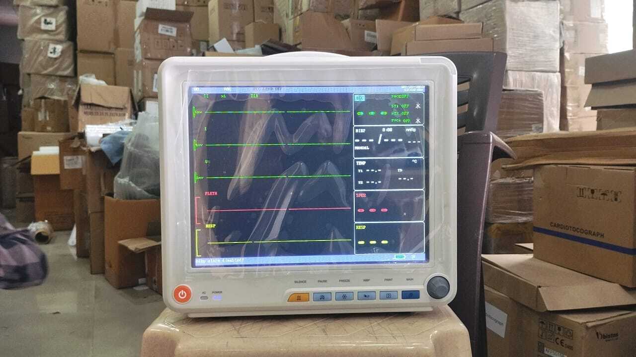 Multipara Monitor - Tft Display 12.1" | Rechargeable Lithium Battery, Simplified Menu, 96 Hours Data Storage, For Adult, Pediatric, Neonatal