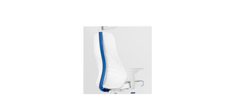 Gaming Chair - White Finish, Depth: 66 Cm, Max Height: 132 Cm, Seat Height Adjustable From 47 Cm To 59 Cm | Ergonomic Design, Neck & Armrest Adjustment