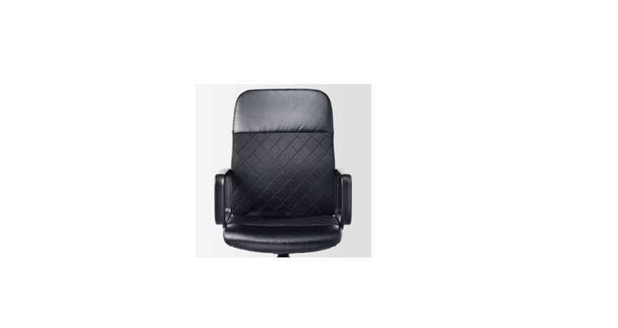 Swivel Chair - Max Height 110 Cm, Depth 67 Cm, Black | Comfy Ergonomic Armrests, Easy Move Brake Mechanism