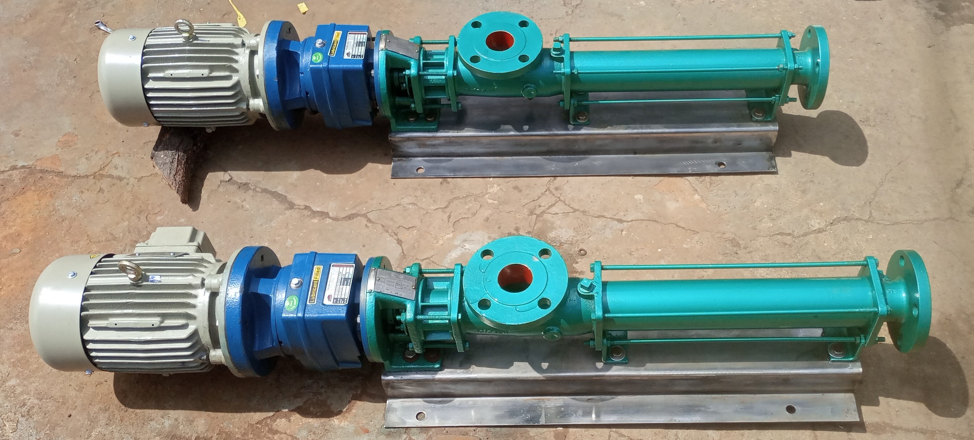 Progressive Cavity Pump - 15 M3/hr 12 Bar Pressure | Stainless Steel 304/316 Green Finish Mechanical Seal & Gland Packing Medium Pressure Flooded Suction