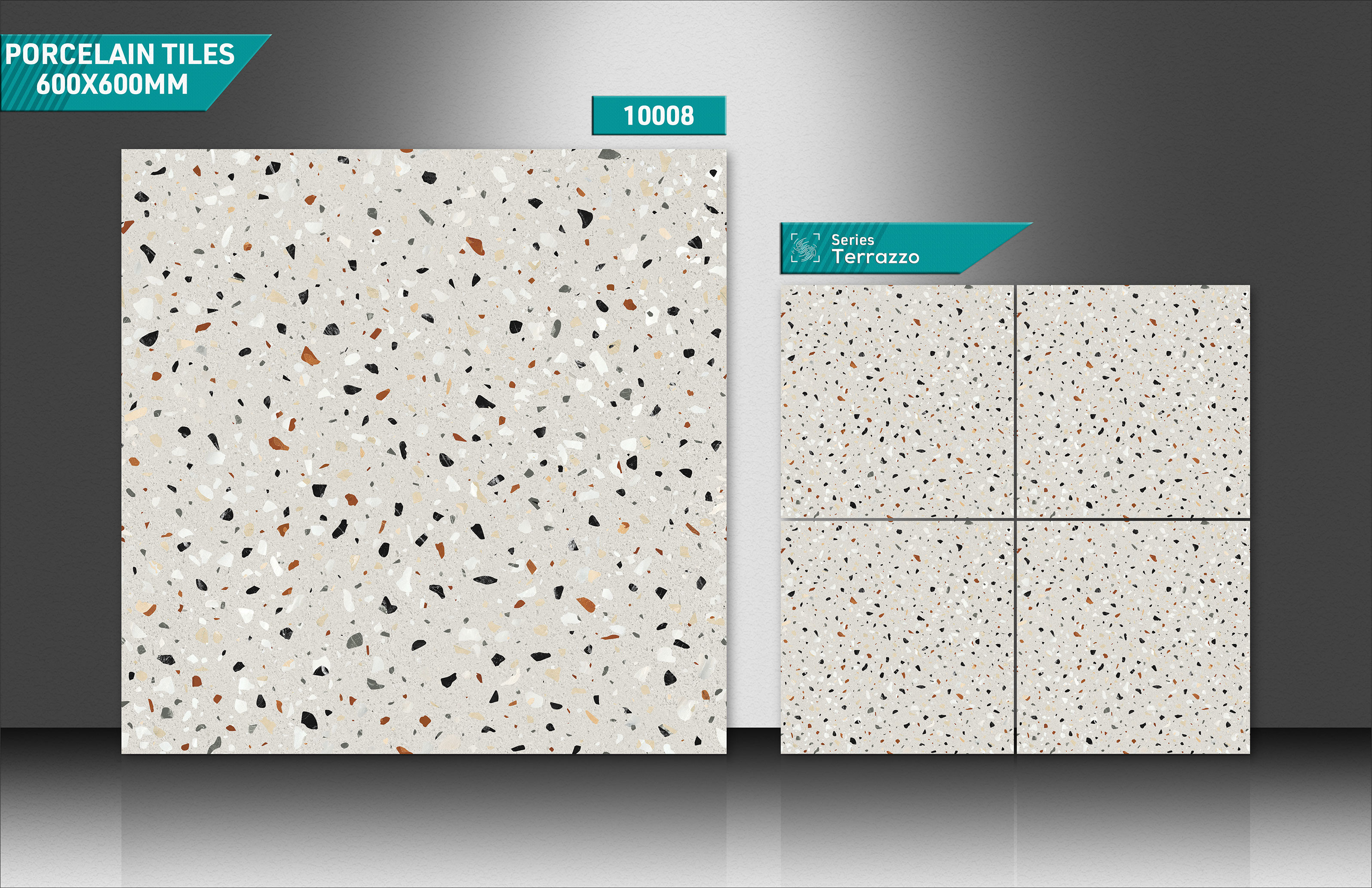 600x600mm Porcelain Terrazzo Tiles