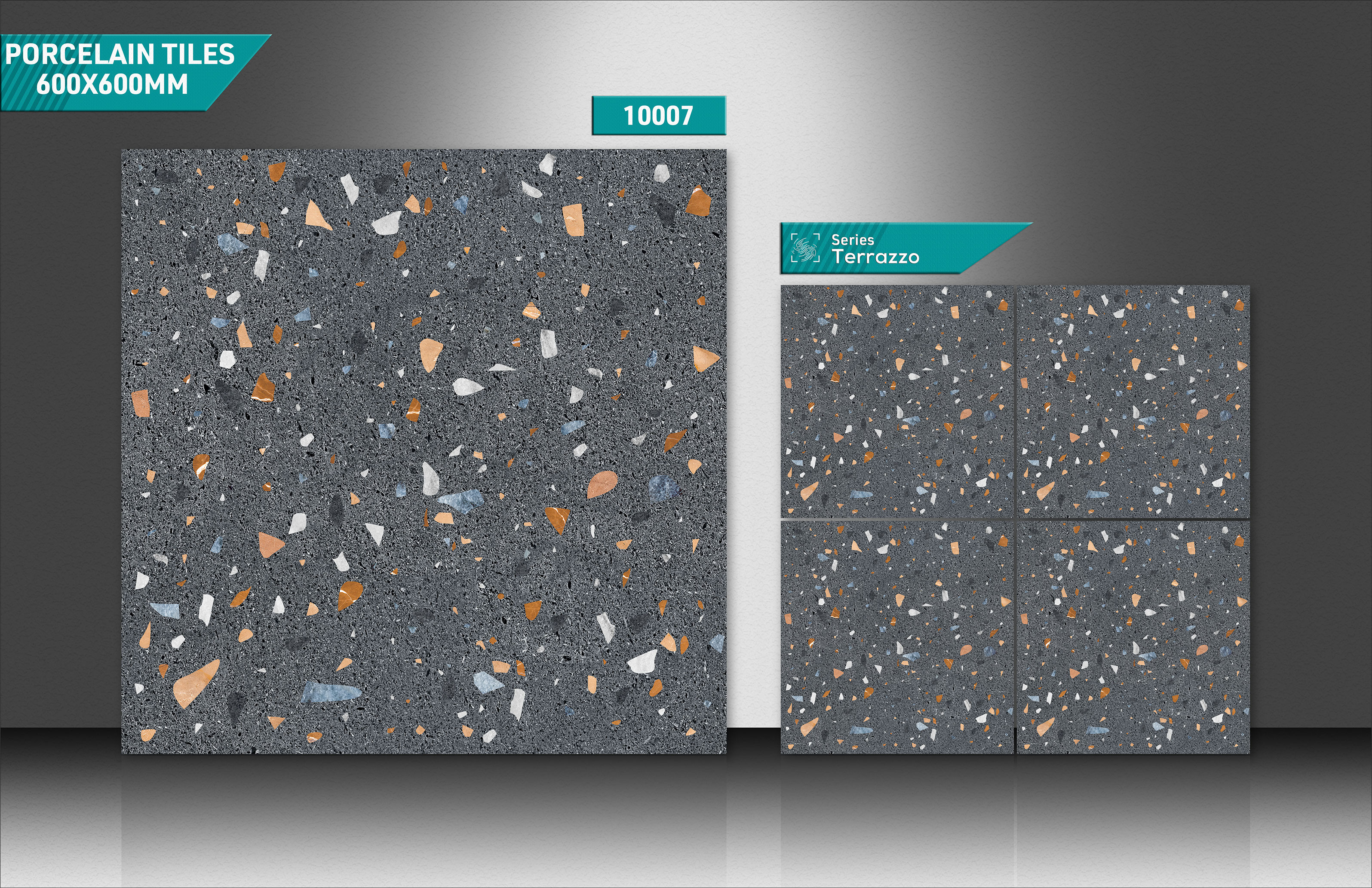 600x600mm Porcelain Terrazzo Tiles