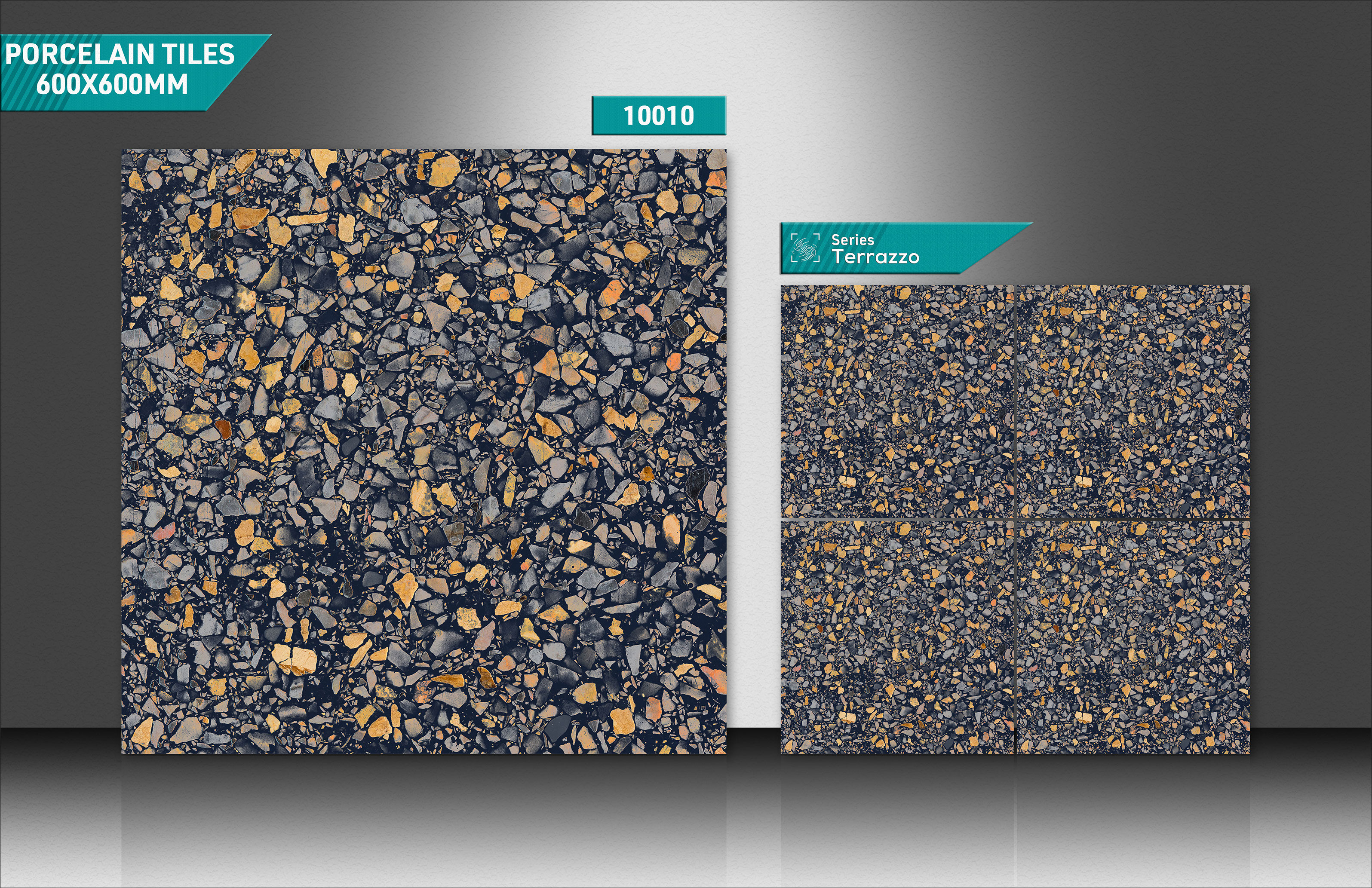 600x600mm Porcelain Terrazzo Tiles