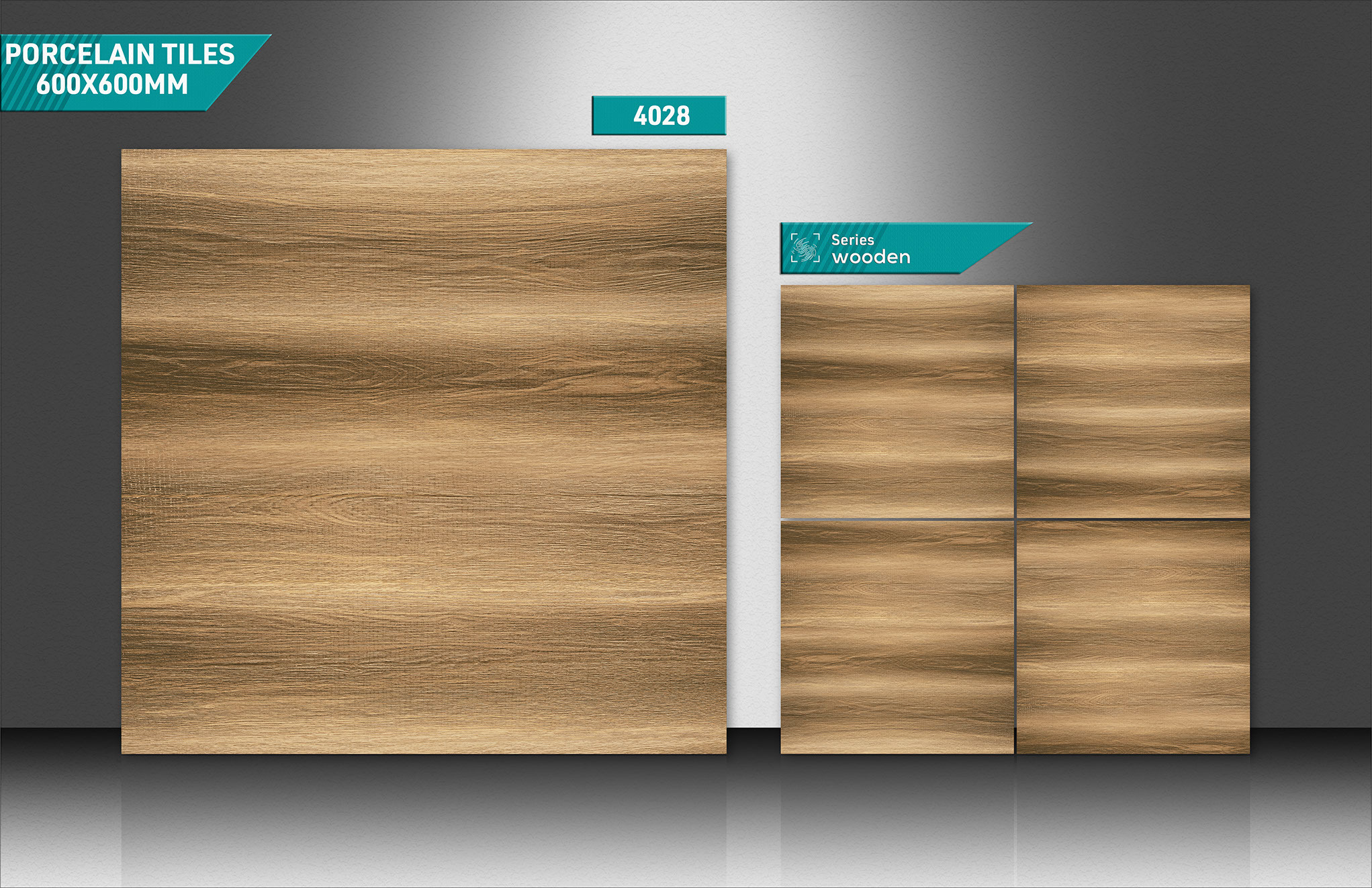 Ceramic Wooden Tiles - Color: Blues