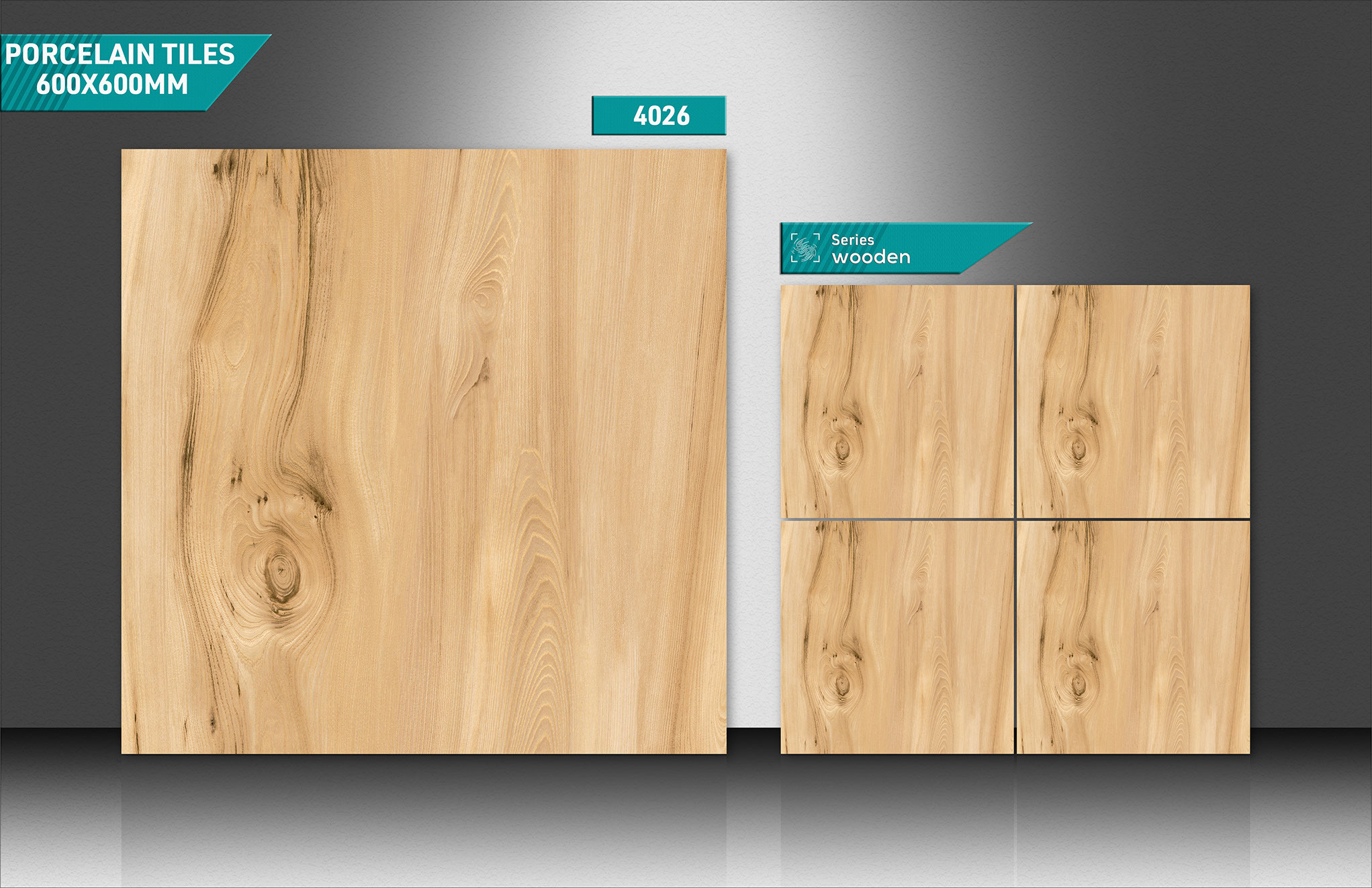 Ceramic Wooden Tiles - Color: Blues