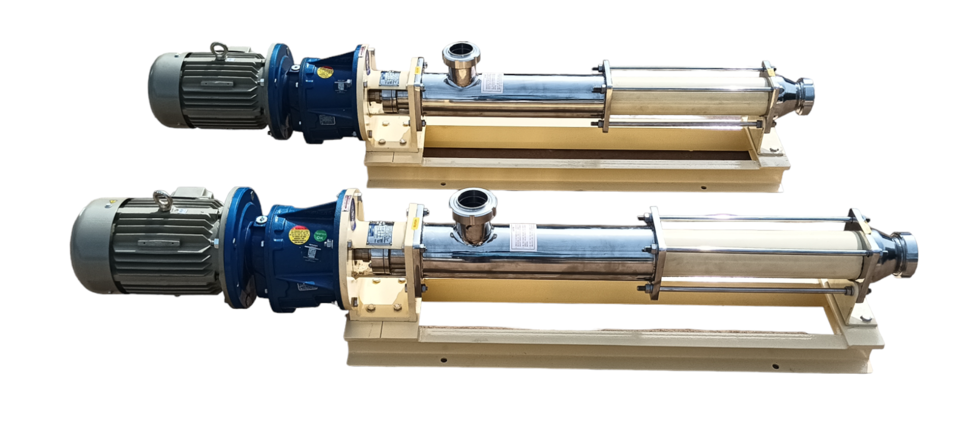 Helical Screw Progressive Cavity Pump - Stainless Steel 304/316 Material 25 M3/hr Flow Rate Off-white Color | Medium Pressure Mechanical Seal & Gland Packing Ideal For Sauces And Pulp