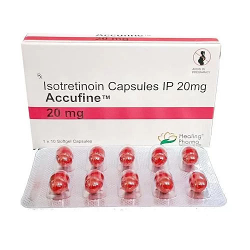 Accufine 20mg कैप्सूल (Isotretinoin) ठंडी और सूखी जगह पर रखें