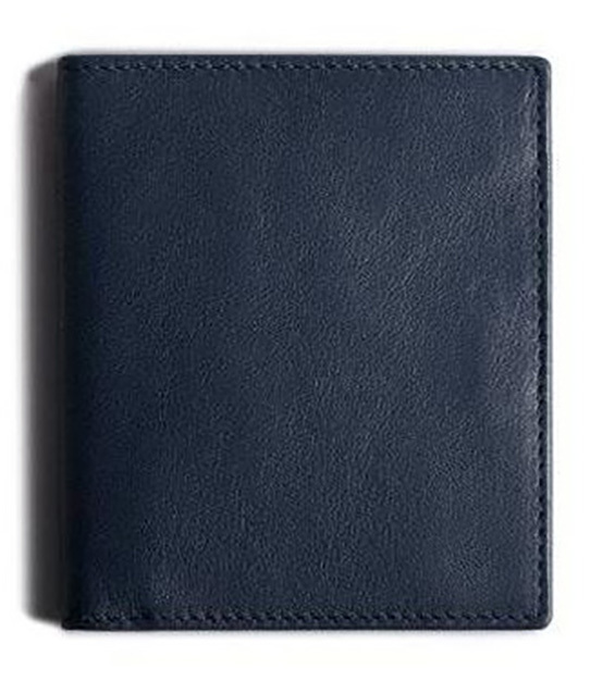 Leather Card Holder - 100% Genuine Leather, Slim Design With Credit And Currency Pockets, Elegant Stitching Details