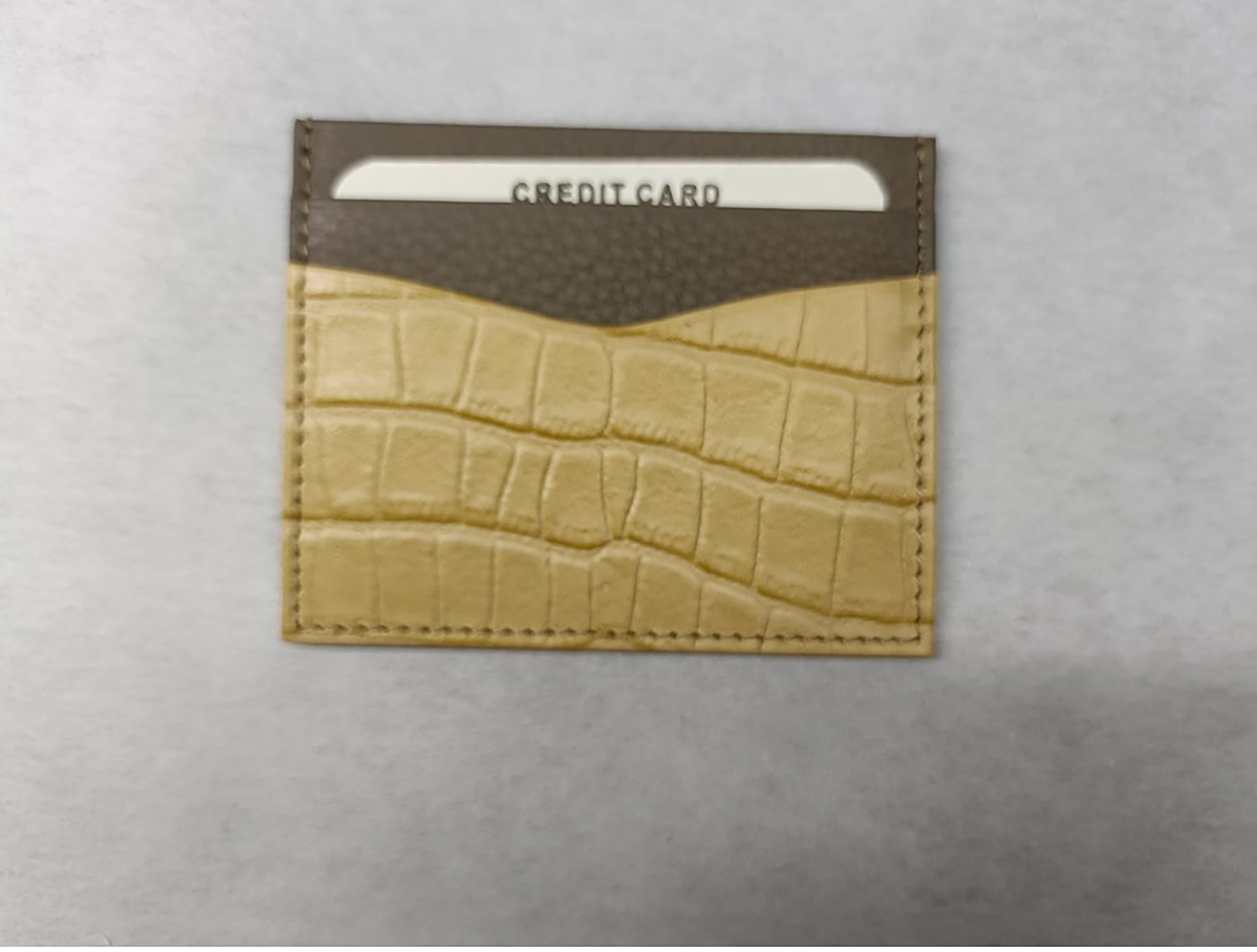 Leather Card Holder - 100% Genuine Leather, Slim Design With Credit And Currency Pockets, Elegant Stitching Details