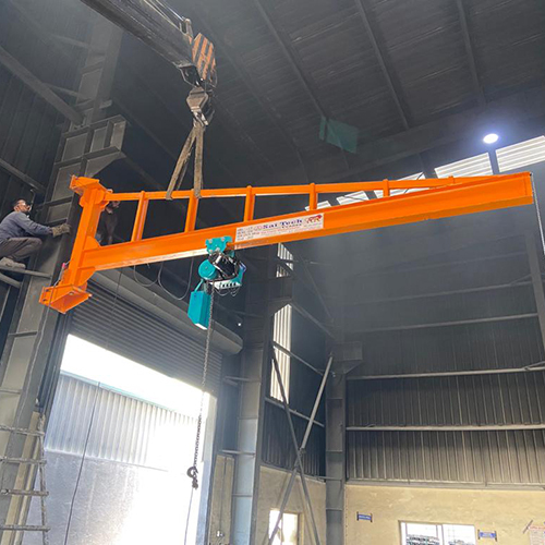 1t Jib Crane - New | 1 Tonne Max Lifting Capacity, Orange Finish, Industrial Use