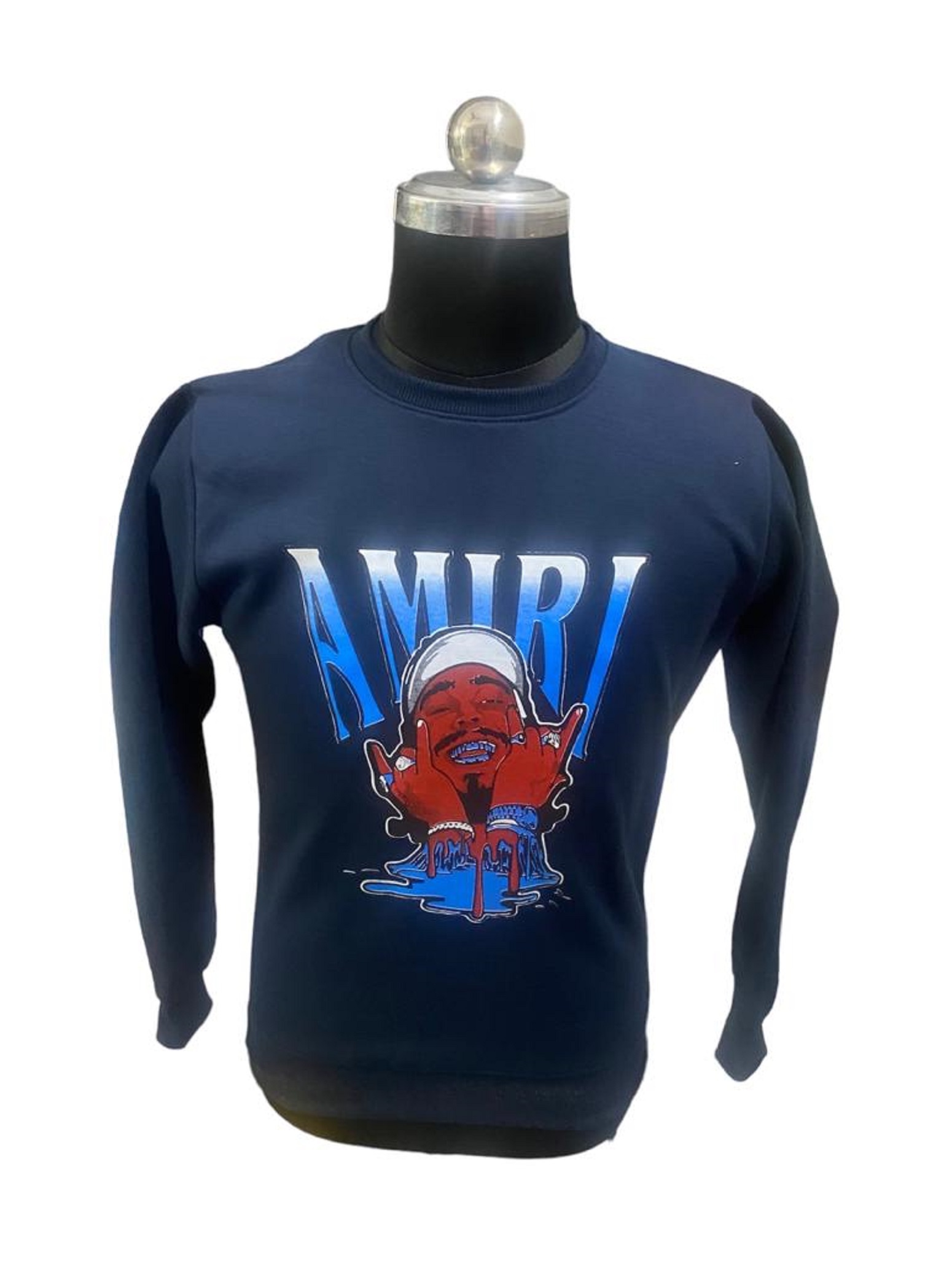 Sweatshirt Round Neck Dlb-103 - Cotton Blend, M-xxl, Olive Green | Comfortable Fit, Durable Material, Soft Fabric, Stylish Design, Unique Print