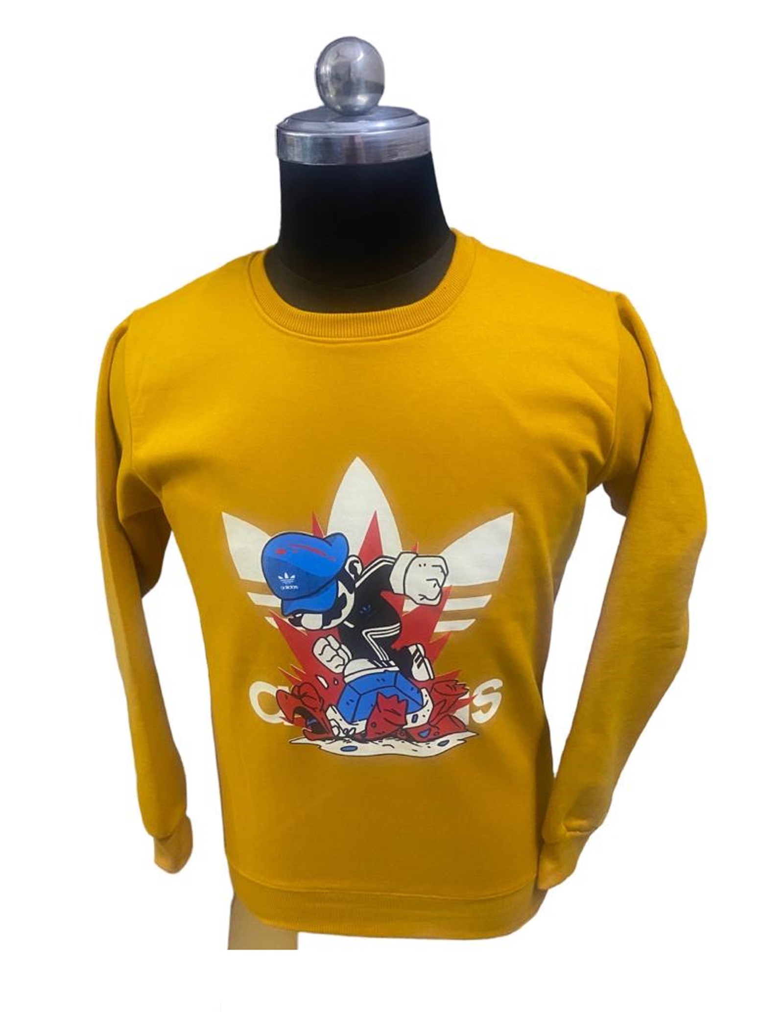 Sweatshirt Round Neck Dlb-103 - Cotton Blend, M-xxl, Olive Green | Comfortable Fit, Durable Material, Soft Fabric, Stylish Design, Unique Print