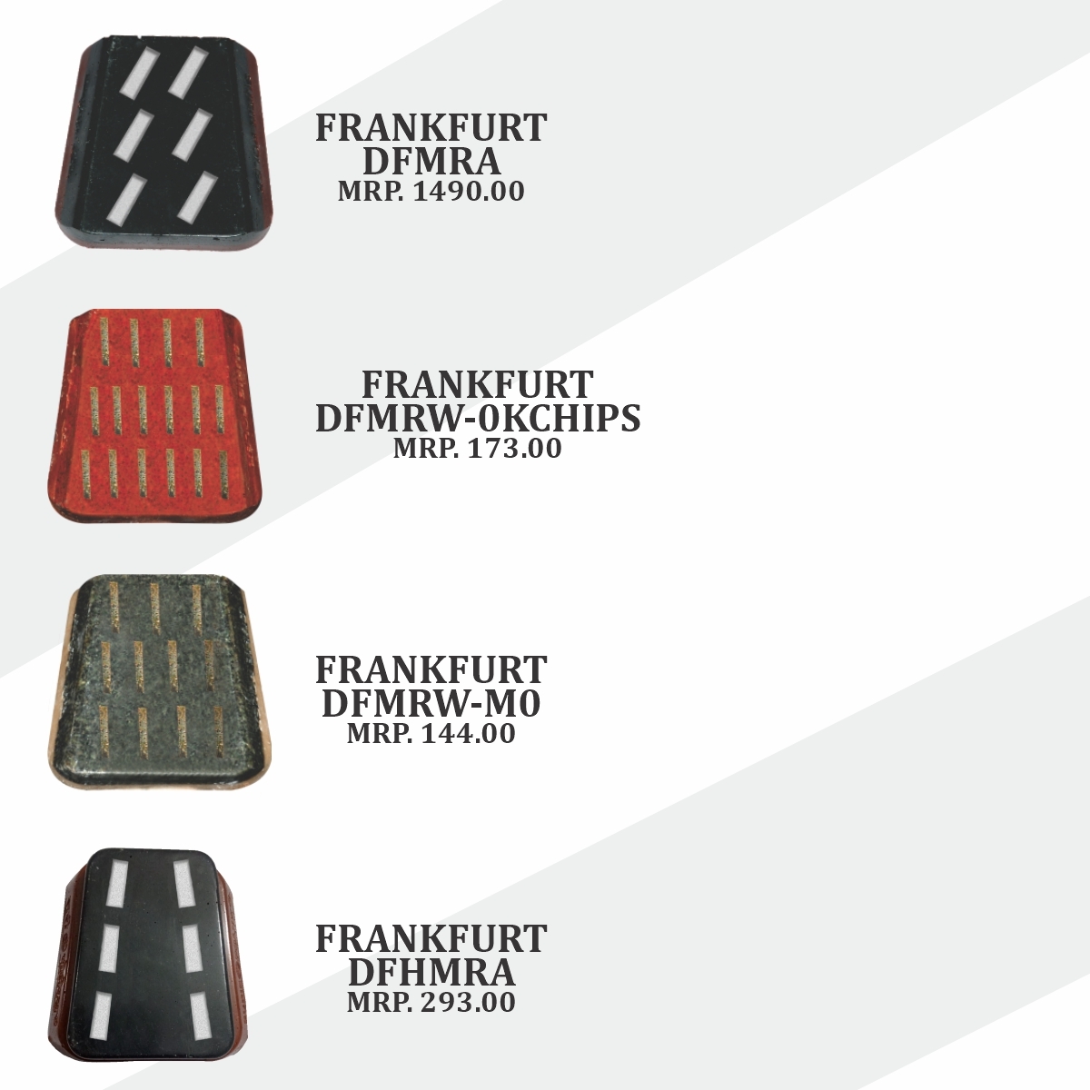 Dfmra Diamond Abrasive - Metal Bond Segments With 3, 4 Or 6 Segments | Fast Lippage Removal, Coarse Grinding, Extended Lifetime