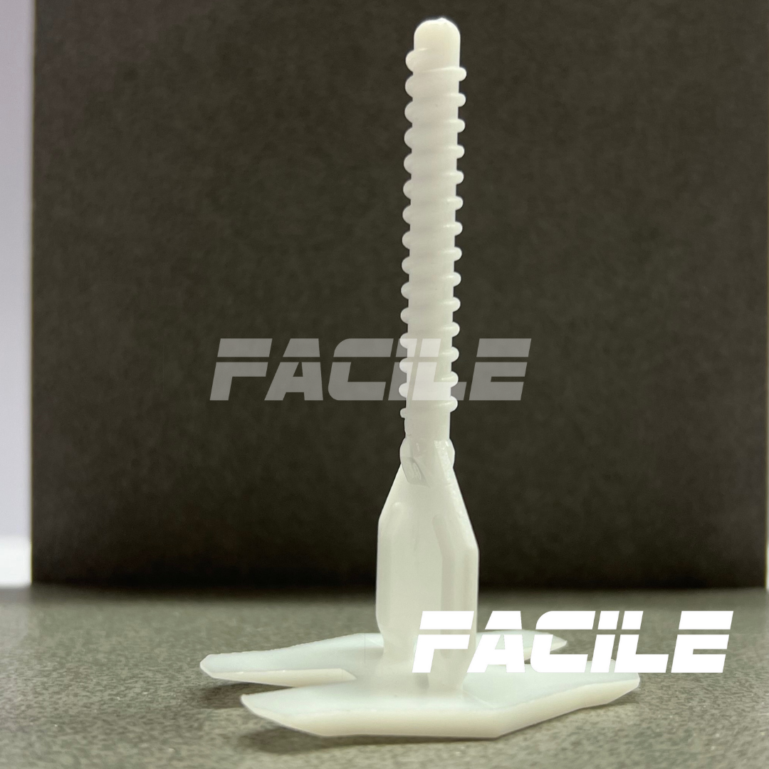 Facile Tile Leveling System - 13cm Height, 26cm Length, 31cm Width, White Color | Adjustable Screw Clip And Wedge Design, Virtually Lippage Free, Reduces Installer Fatigue, Simplifies Tile Installation