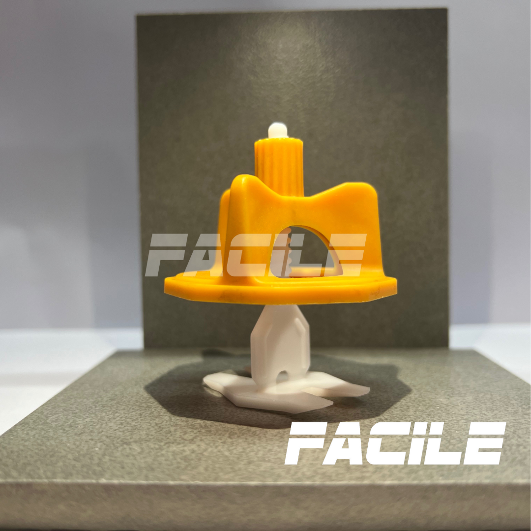 Facile Tile Leveling System - 13cm Height, 26cm Length, 31cm Width, White Color | Adjustable Screw Clip And Wedge Design, Virtually Lippage Free, Reduces Installer Fatigue, Simplifies Tile Installation