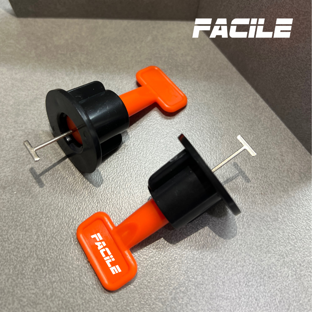 Orange / Black Facile Reusable Tile Leveling System1.5mm Thickness With Ss Pin - Mm2mm Products