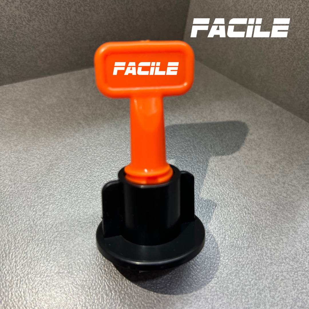 Orange / Black Facile Reusable Tile Leveling System1.5mm Thickness With Ss Pin - Mm2mm Products
