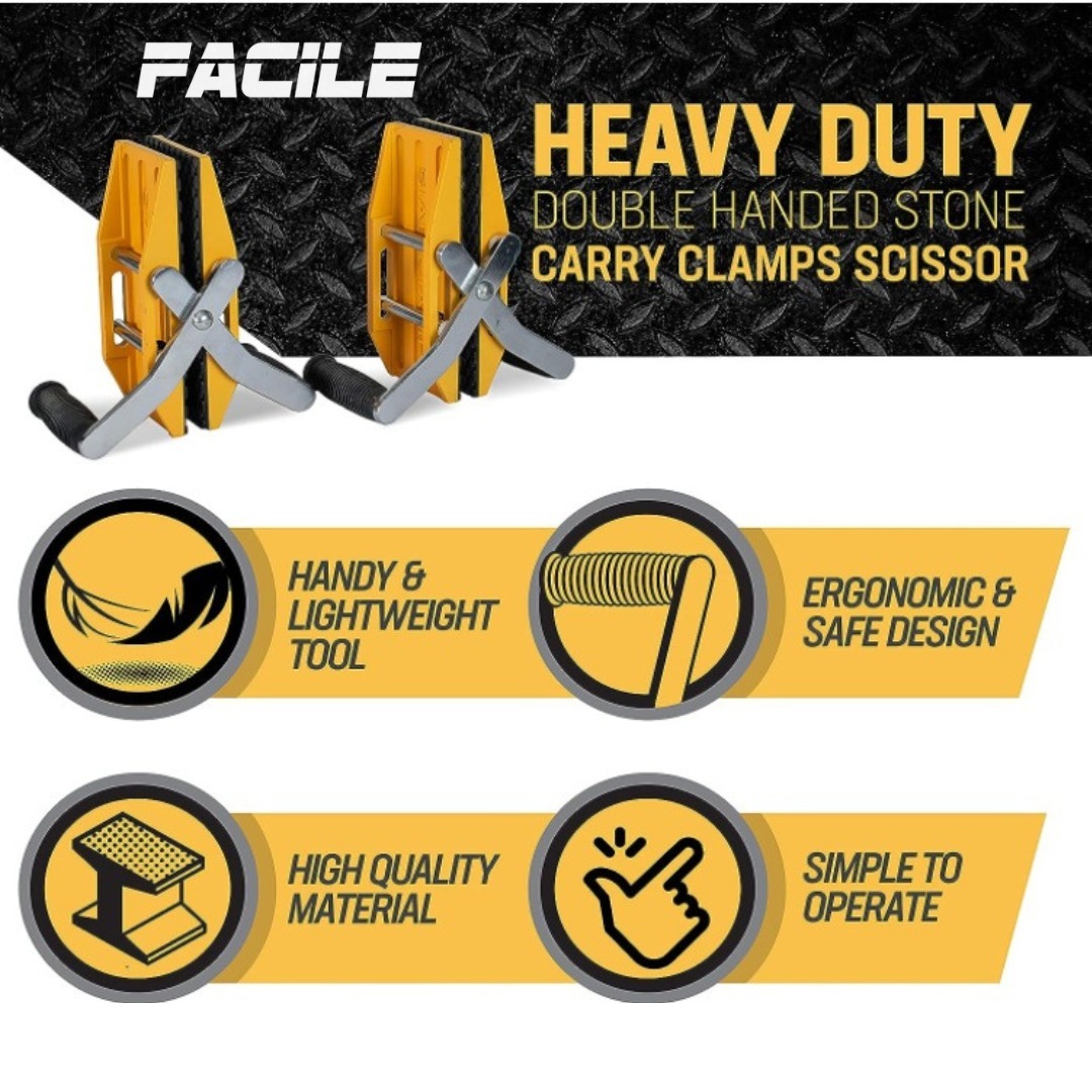 Double Handed Granite Lifting Tools Cap 200kg Carrying Stone Tile Quartz