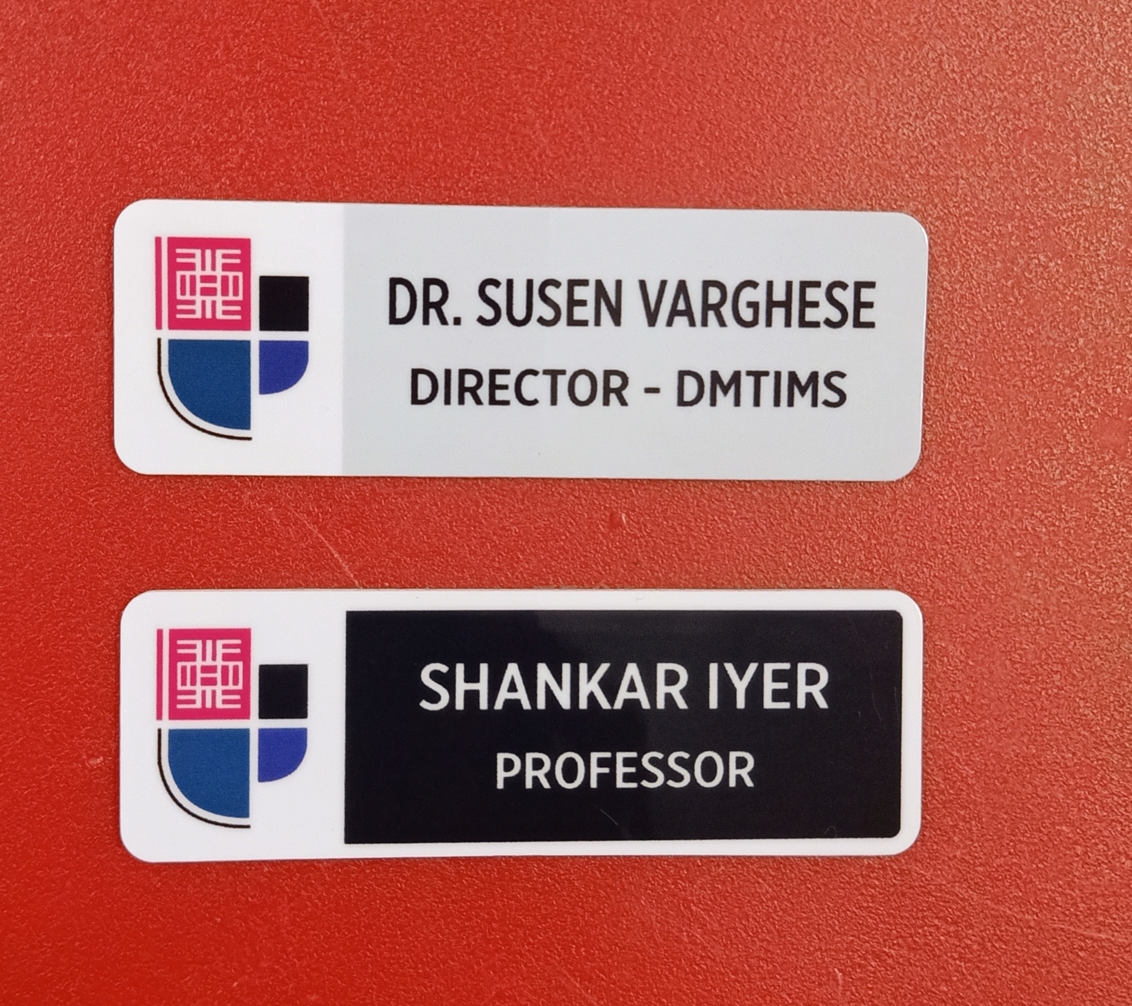 Standard Name Badges - Pvc Material, 1 X 3 Inches Size, Multi-color Design | Magnetic Backing, Custom Logo Printing, Rectangular Shape