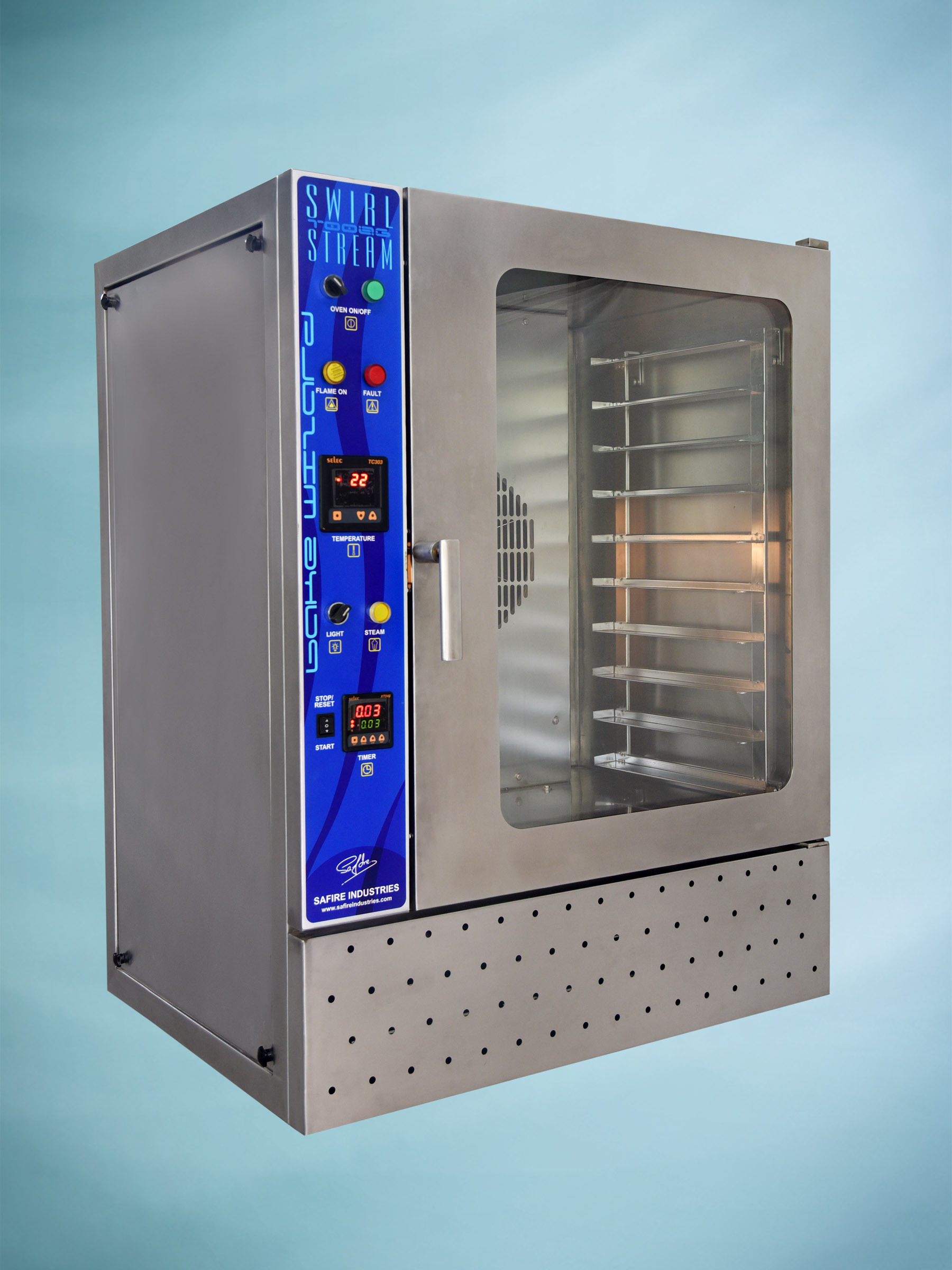 Steel 10 Tray Convection Oven Electric  Swirl Stream