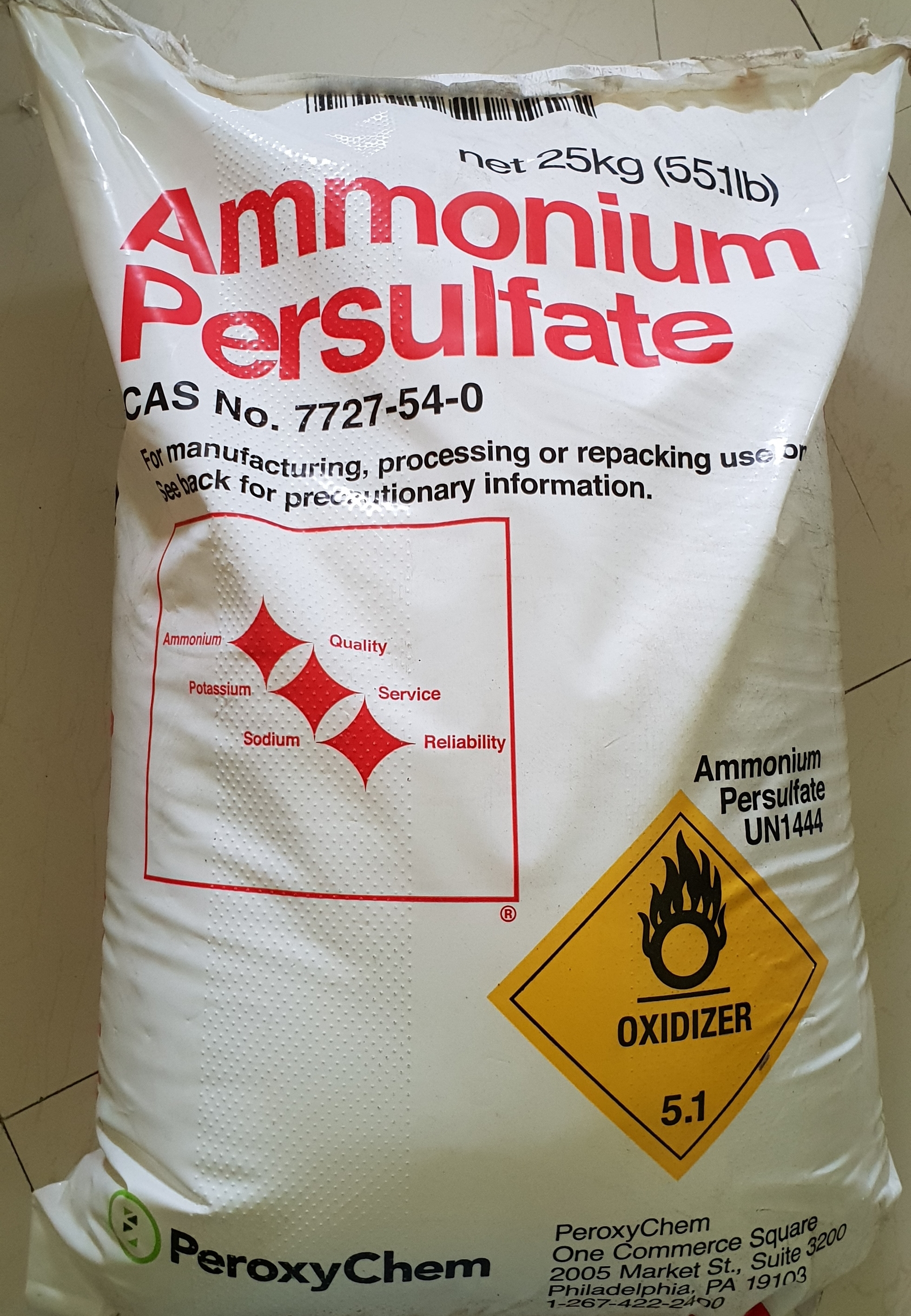 Ammonium Persulfate - Industrial Grade, White Crystalline Powder | Cas No: 7727-54-0, Molecular Weight: 228.18 G/mol, Water-soluble Oxidizing Agent