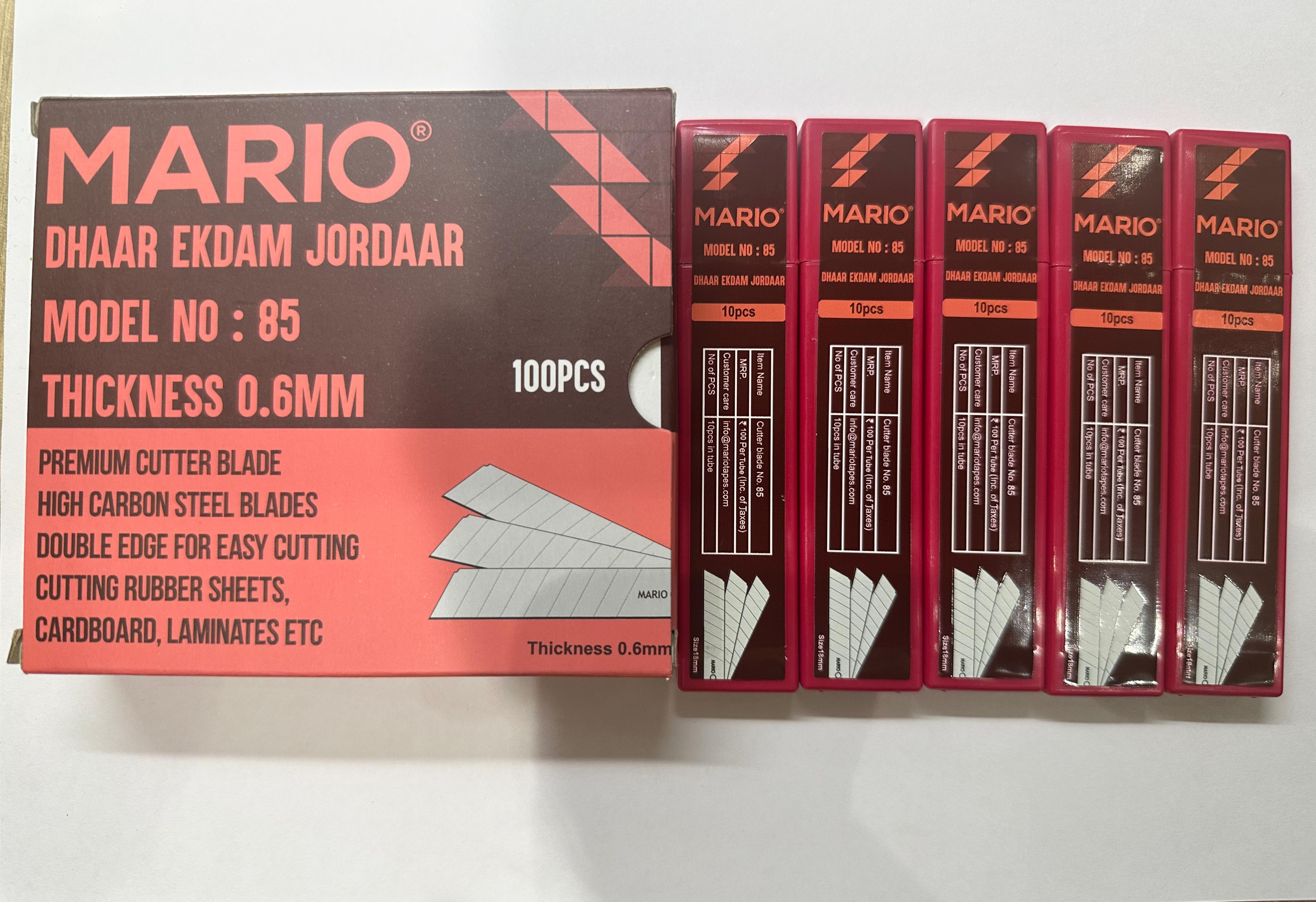 Mario 85 - Silver 0.6mm Thickness | 18cm Length, 1g Weight, Perfect For Precision Cutting Paper With Exceptional Performance