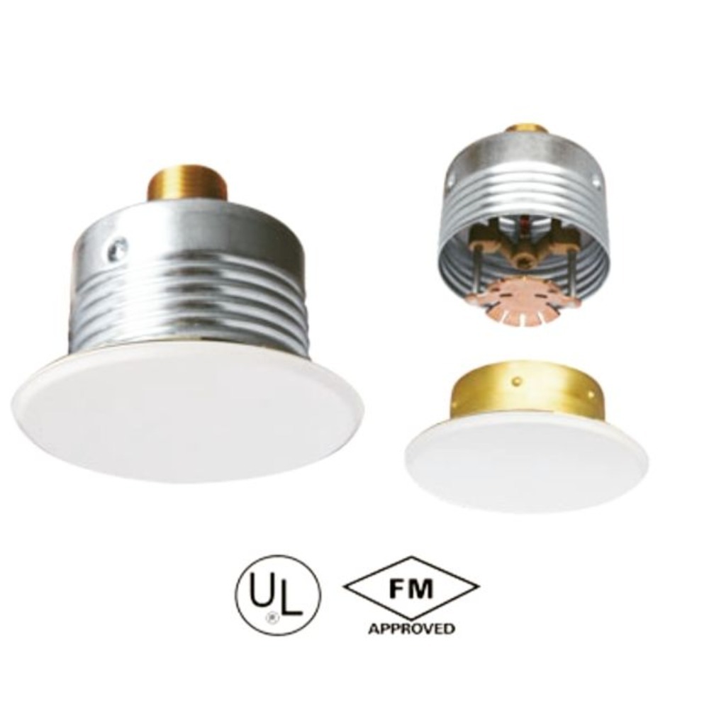 Concealed Sprinkler System - Mild Steel, Golden Finish | Aesthetic Cover Plate, Ideal For Office And Residential Use, 1-year Warranty