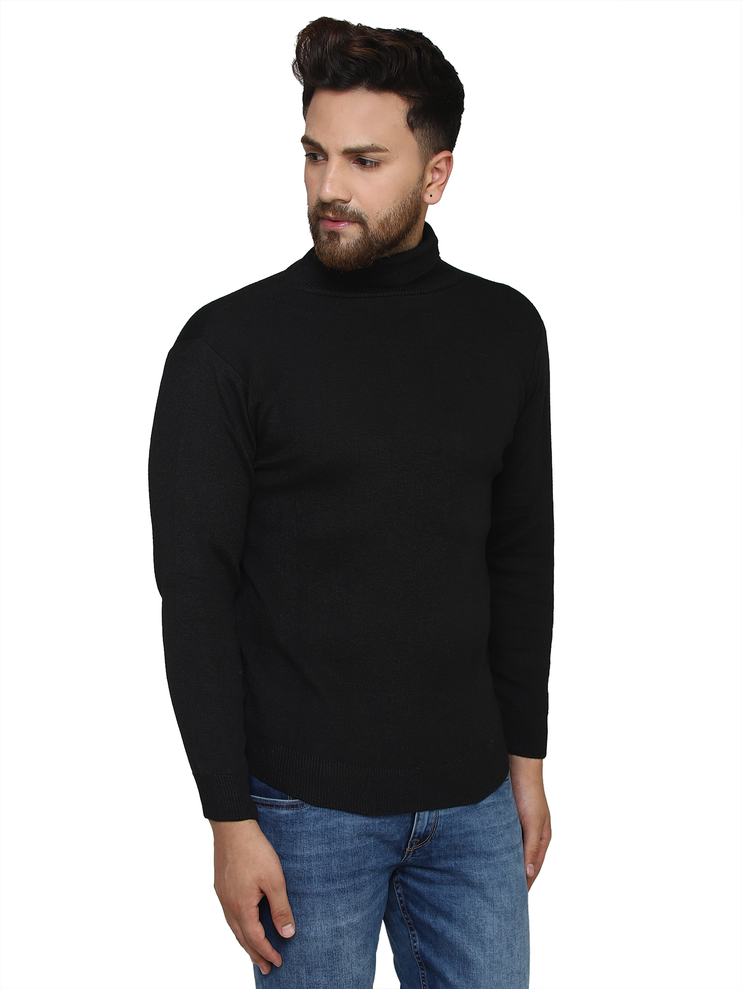 Plain Sweater - Soft Cotton Blend , Perfect For Everyday Style With Jeans Or Trousers