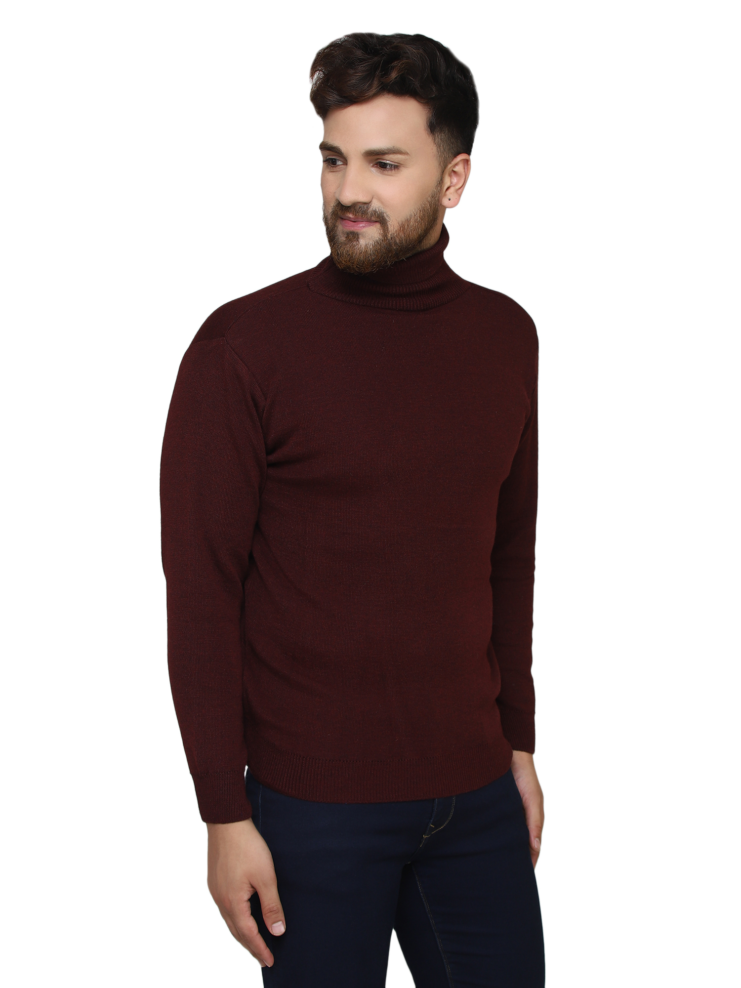 Plain Sweater - Soft Cotton Blend , Perfect For Everyday Style With Jeans Or Trousers
