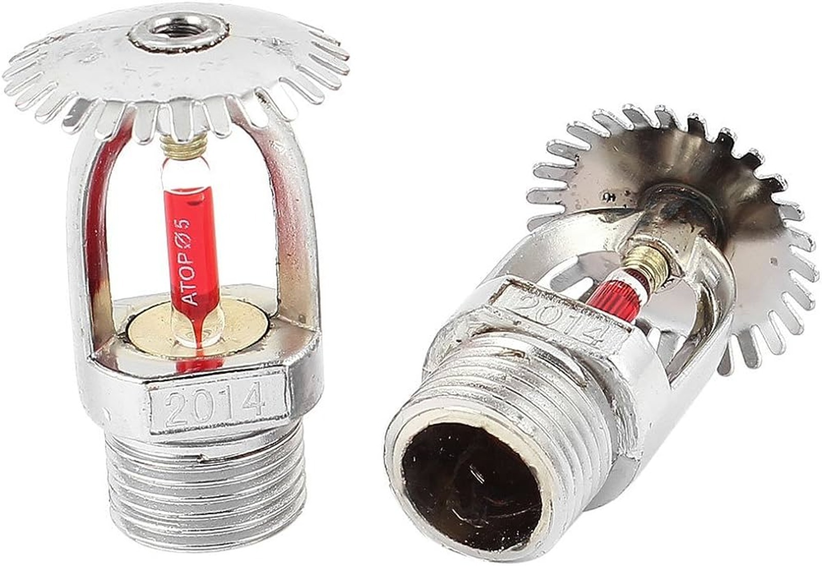 Pendent Type Sprinkler - Mild Steel, Silver Finish | Ul Listed, Fm Approved, Thermosensitive Glass Bulb, Ideal For Industrial And Commercial Use