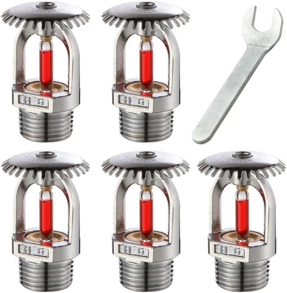 Pendent Type Sprinkler - Mild Steel, Silver Finish | Ul Listed, Fm Approved, Thermosensitive Glass Bulb, Ideal For Industrial And Commercial Use