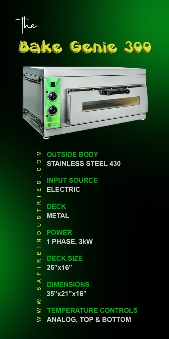 Silver 300 Electric Bake Genie Deck Oven