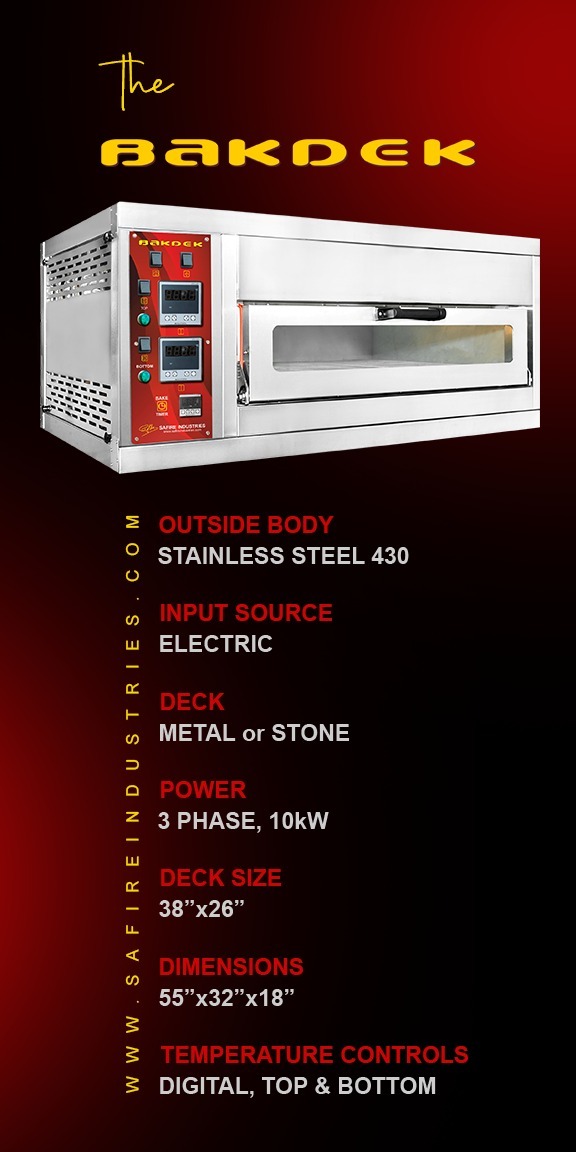 Silver Bakdek Metal And Stone Small Single Deck Ovens