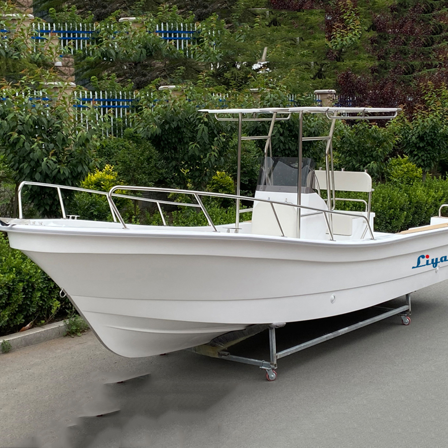 Liya 22foot Fiberglass Panga Boats Fishing Fiberglass Boats With T-top