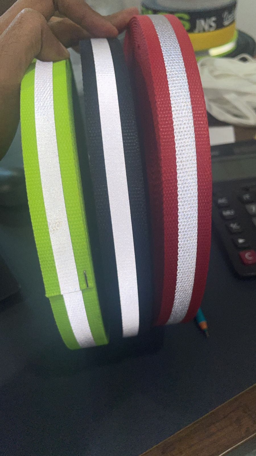 Reflective Pet Collar - Polyester Reflective Webbing, 25mm Multicolor | High Visibility, Adjustable Size, Easy To Clean, Quick Release Buckle