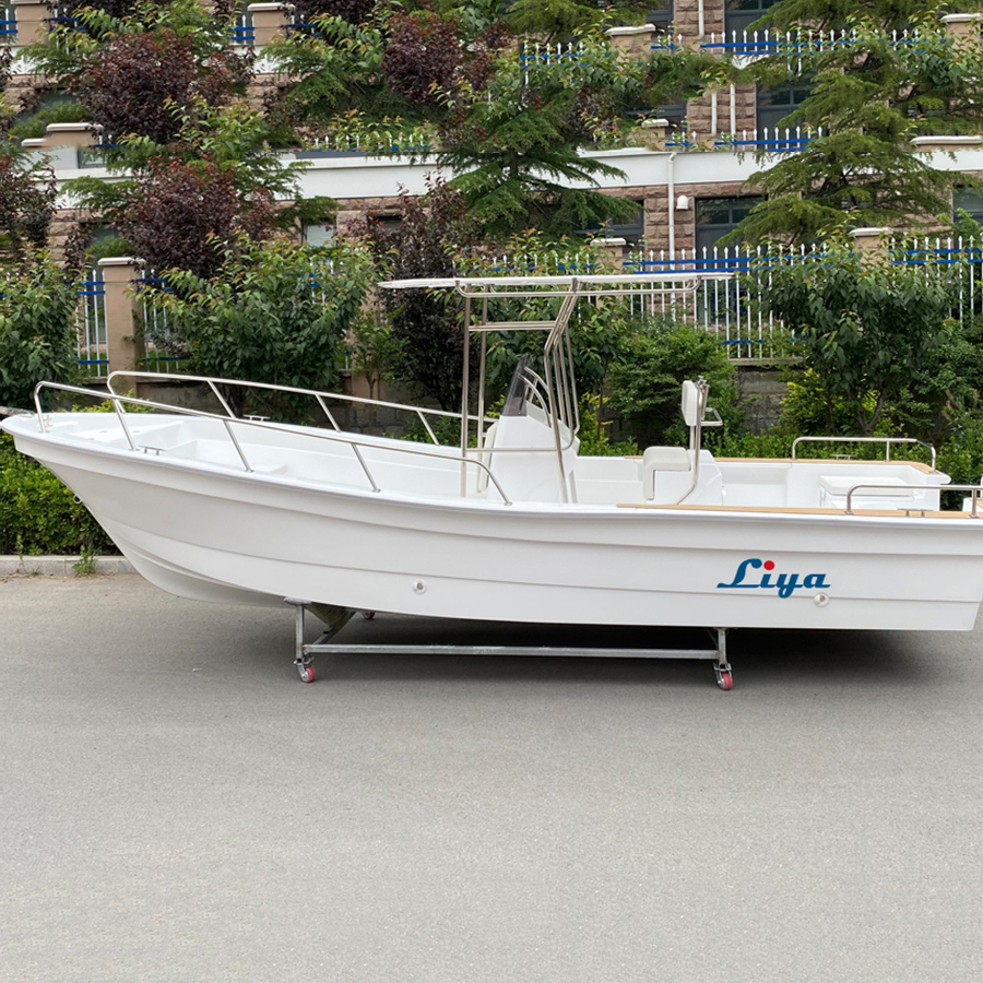 Liya 22foot Fiberglass Panga Boats Fishing Fiberglass Boats With T-top