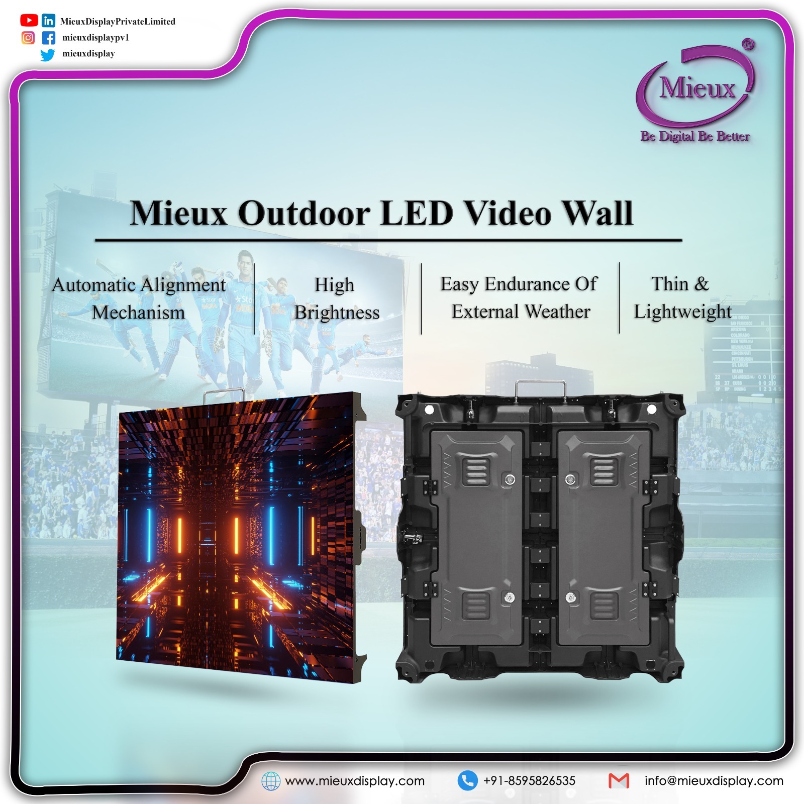 Outdoor 6 Mm Led Video Wall Application: Commercial