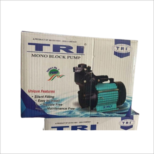 Tri Block Pumps - Iron Material, Black Color | Ideal For Home And Industrial Water Management