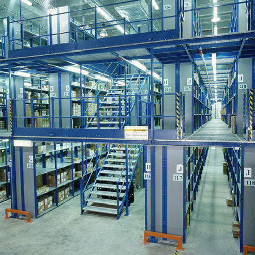 Multi-tier Slotted Angle Racks - Ms Material, Different Sizes Available, Blue Color | Precision Engineered, Durable, Long Service Life