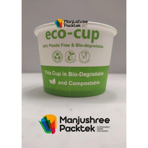 90 ml Printed Eco Cup - Biodegradable Paper Material, Multicolour Design | Eco-Friendly, 1 Year Warranty, 100% Compostable