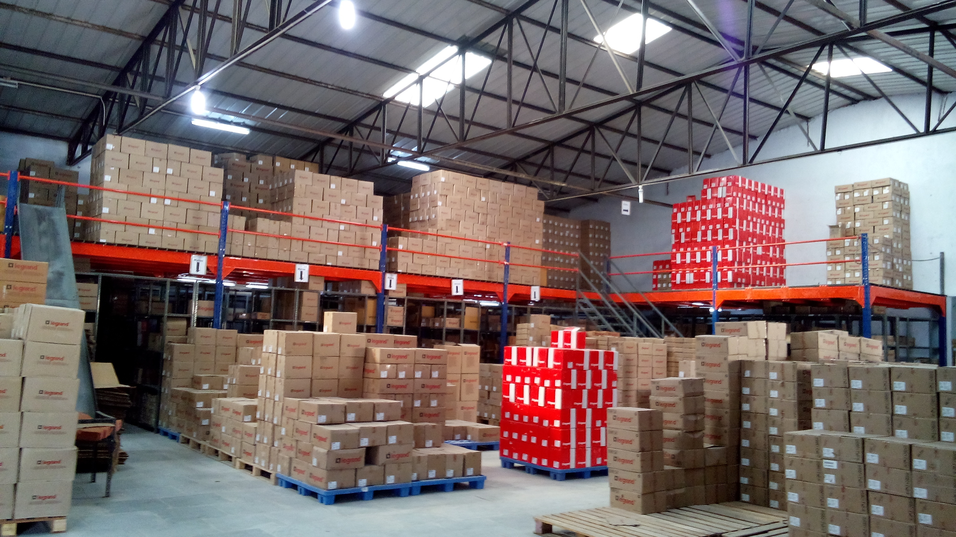 Modular Mezzanine Floor - Ms Material, Various Sizes, Orange Color | Versatile Design, Easy Installation, Customizable Shelving Options