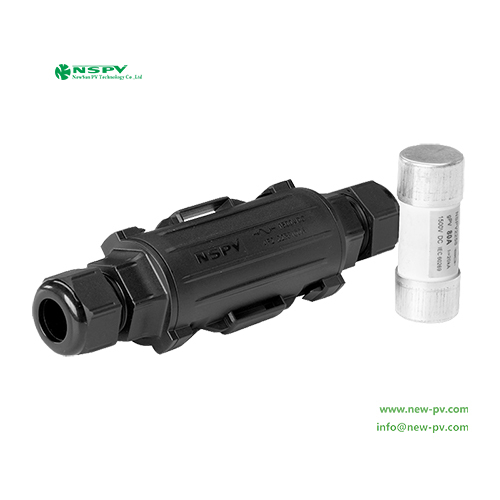 Nspv Solar Fuse Connector - 1500vdc Rated Voltage, 100a Max Inline Current, Ip68 Waterproof Protection, Ul94-v0 Flame Resistant, -40 To +85°c Operating Temperature, Black Pc/pa Insulation Material