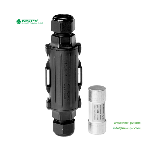 Nspv Solar Fuse Connector - 1500vdc Rated Voltage, 100a Max Inline Current, Ip68 Waterproof Protection, Ul94-v0 Flame Resistant, -40 To +85°c Operating Temperature, Black Pc/pa Insulation Material
