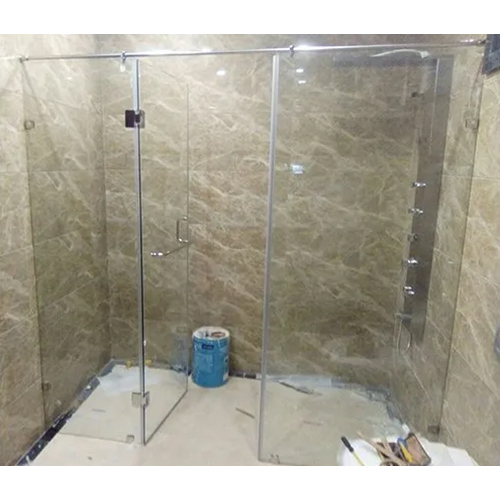 Shower Partition - Toughened Glass, Customized Size, Clear Glass Finish | Ideal for Bathroom Usage, Hinged/Pivot or Sliding Door Options