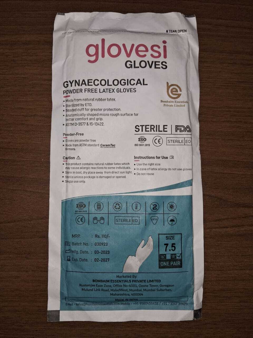 Gynaecological Surgical Gloves - Natural Rubber Latex, Creamy White, 2 Mg/dm2 Powder Content | Elbow Length, Beaded Cuff, Micro Rough Texture, Powder-free