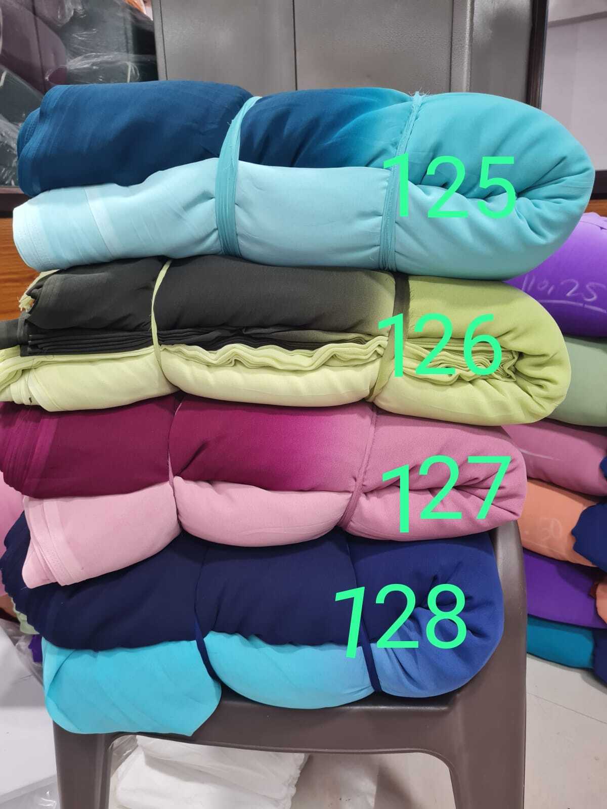 Fox Georgatte - Georgette Fabric, 44 Meter Width | Multicolor, Quick Dry, Smooth, Washable, Plain Weave, Ideal For Summer Party Wear