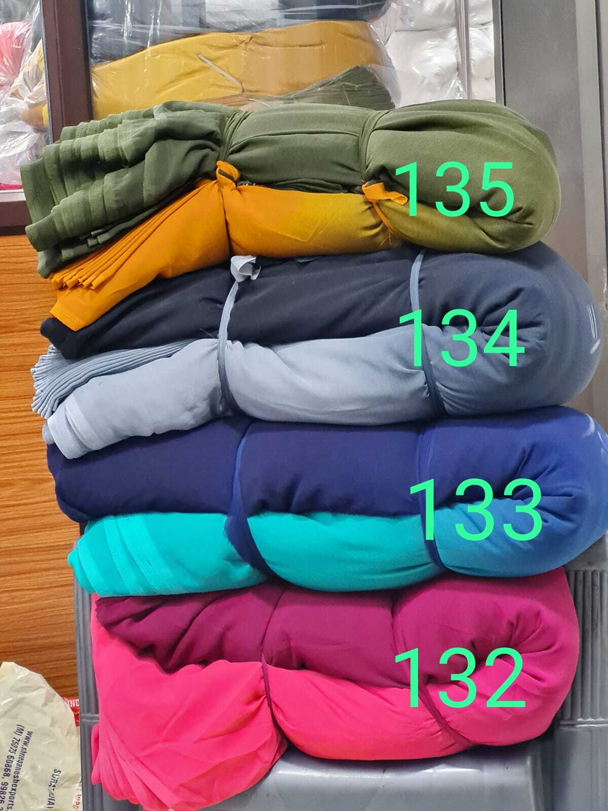Fox Georgatte - Georgette Fabric, 44 Meter Width | Multicolor, Quick Dry, Smooth, Washable, Plain Weave, Ideal For Summer Party Wear