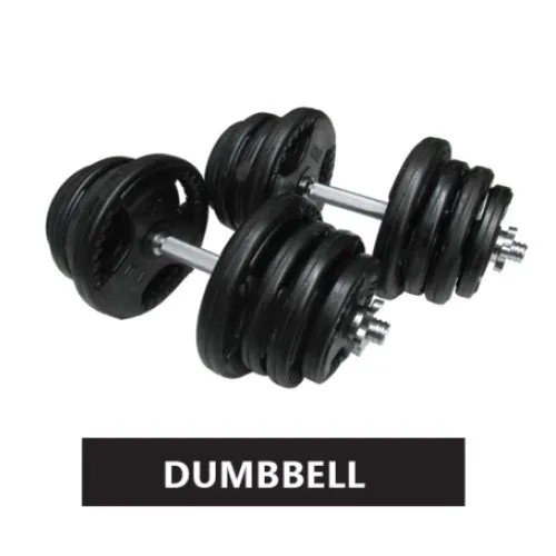 Gym Rubber Dumbbell - Durable Rubber Material, Manual Operation for Arm Workouts | Gain Strength, Tone Up Muscle, 1-Year Warranty, Commercial Use