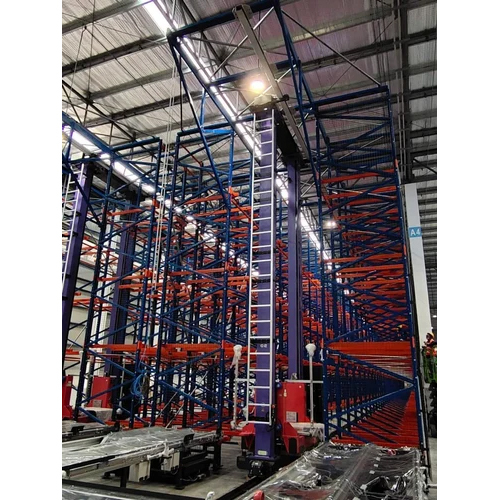 Selective Pallet Rack - Mild Steel, 2001-3000 Kg/day Capacity, Blue & Orange Color, Rectangle Shape - Industrial Warehouse Usage